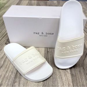 Rag & Bone Pool Slides womens white off white 8